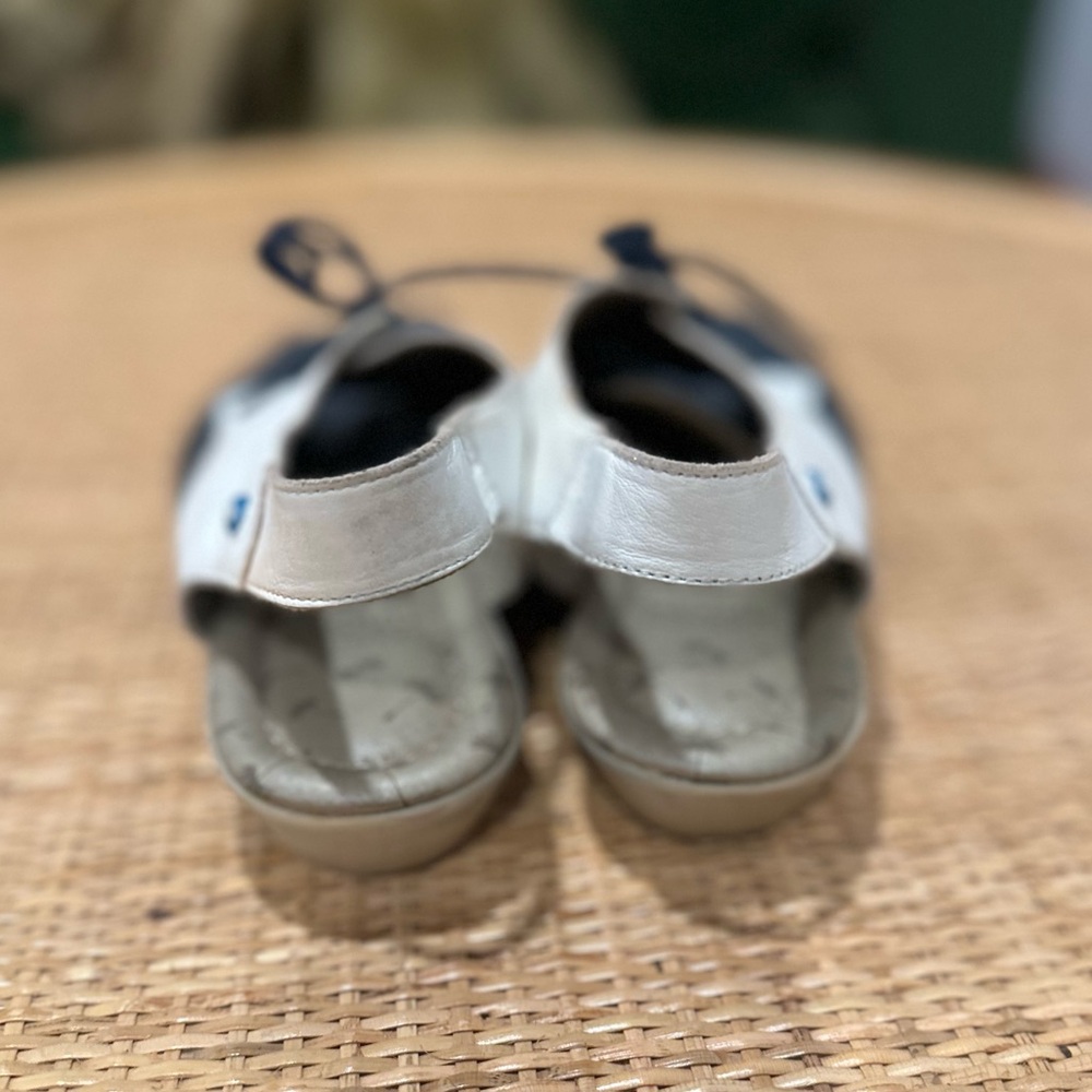 Cloud CLEONE Leather Slingback Sandals Navy/White – EU 39 - 8.5 US - Picture 6 of 10